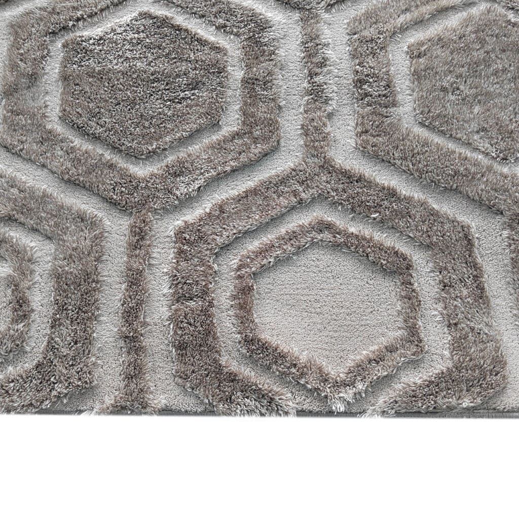 Modern brown Carpet a geometric pattern for the living room.