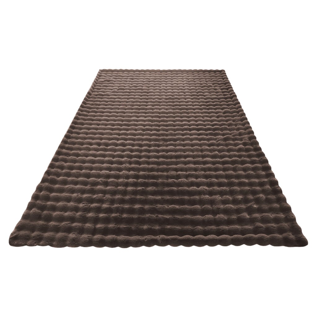Plaid Winter Haze bruin tapijt met textuur voor woonkamer of slaapkamer.
