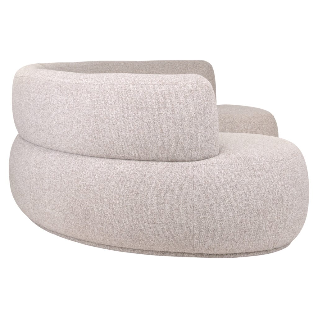 Sorrobon round dining room bench in cayenne brown, modern design.