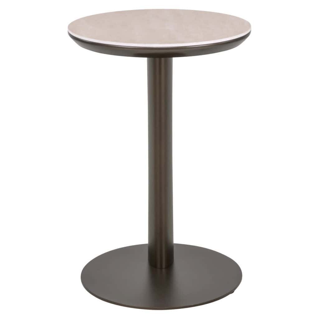 Moderne bijzettafel Ritz in bruin en zwart voor woonkamer.
