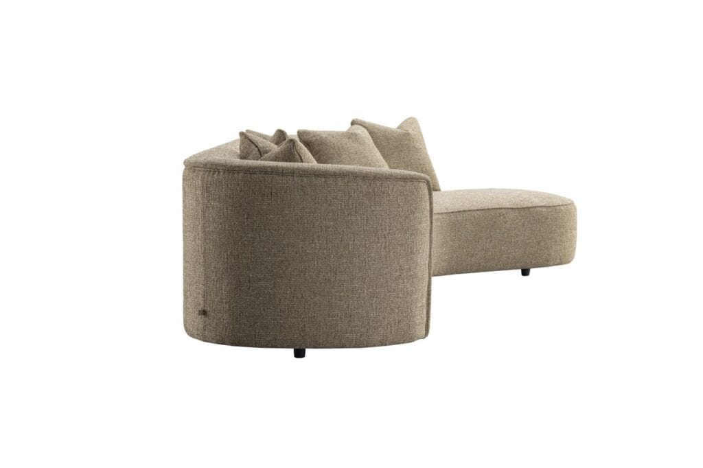 Romero Sofa  inRomero Tweed with Ottoman, featuring fire-retardant material.