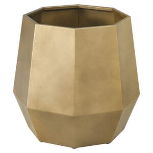 Axis bronze planter in medium size, modern design.