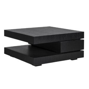 Modern black Oakura coffee table for stylish living rooms.