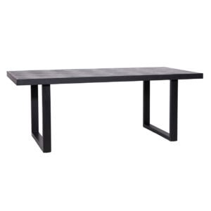 Moderne eettafel Blax zwart met metalen poten voor stijlvolle eetkamer.
