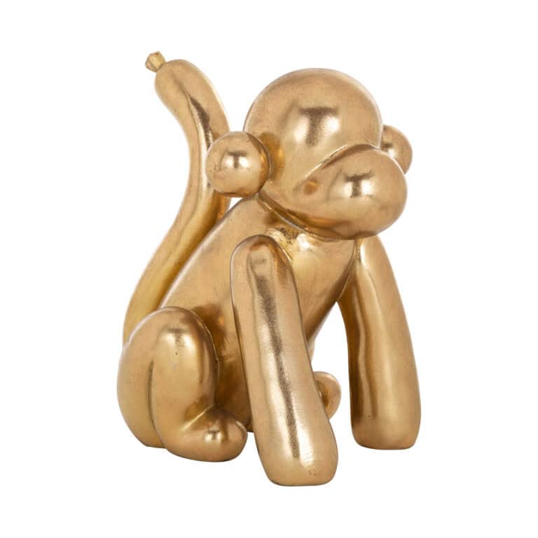 Goldener dekorativer Affe, einzigartiges Design, luxuriöses Wohnaccessoire.