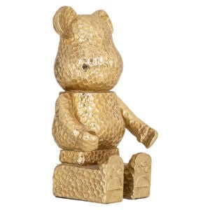 Golden bear figurine as a decorative item for the home.