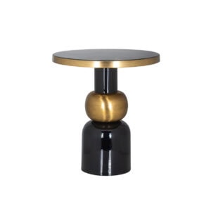 Table d'appoint moderne aux gold noires et gold , au design élégant.