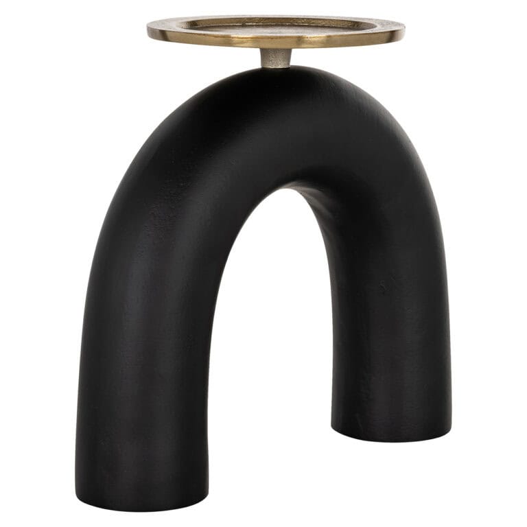 Livi Kerzenhalter Schwarz und „ gold “, groß, modernes Design.