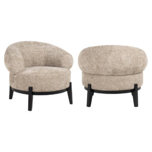 Montana , a luxury lounge chair in beige with black legs, perfect for modern interiors.