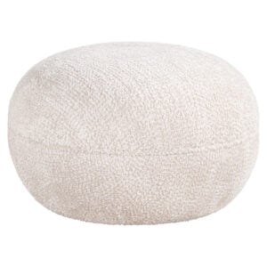 Jace pouf in cream—modern and comfortable, perfect for any living room.