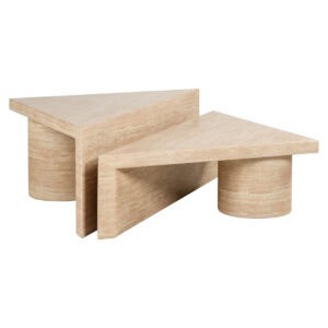 Moderne beige Couchtische von Fictus im 2er-Set.