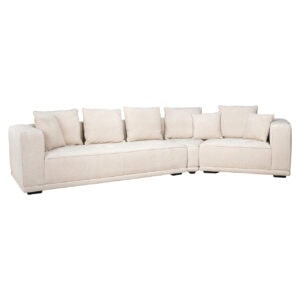 Luxuriöses „ Niagara “ in Beige, 4-Sitzer- Sofa -Sessel mit Kissen, modernes Design.