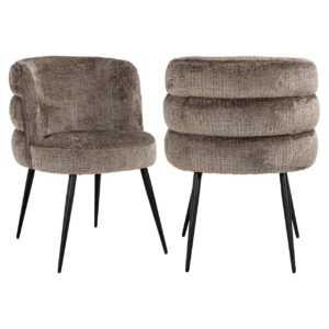 Stella Niagara modern dining chair Niagara stone color with black legs.