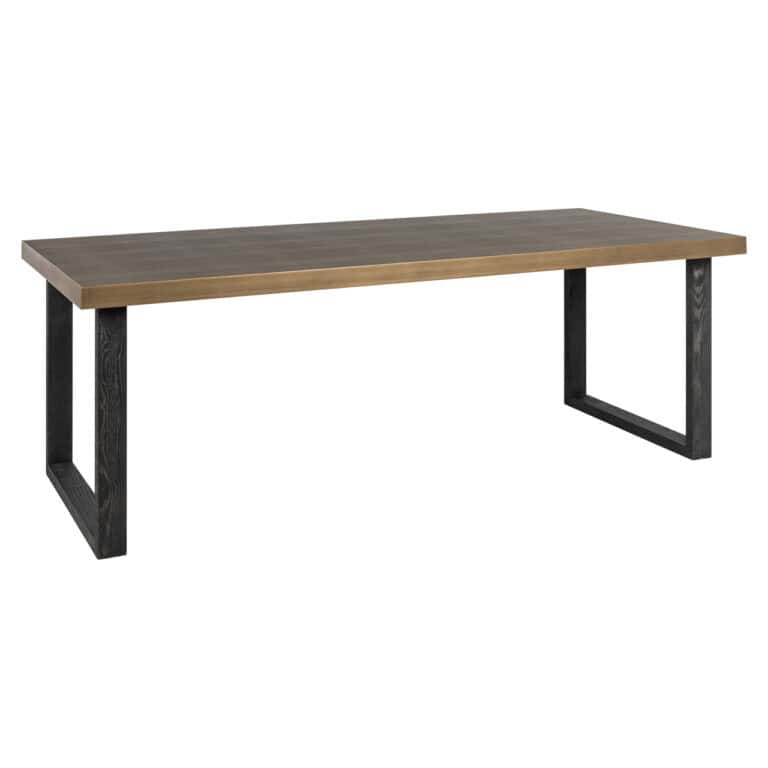 Bloomville dining table Bloomville  brass shagreen a glass top.