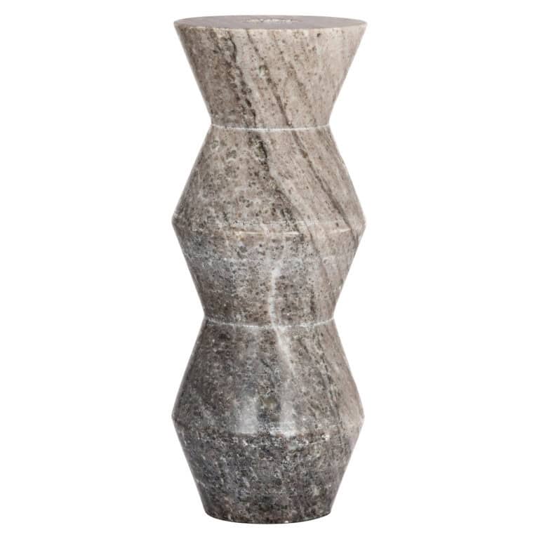 Sepp -Vase in Beige aus Naturstein für die Inneneinrichtung.