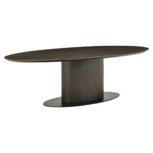 Table à dîner Gordon bois brun au design moderne.