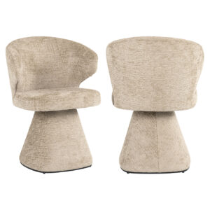Modern Gatsbi Desert Fusion dining chair with soft upholstery.
