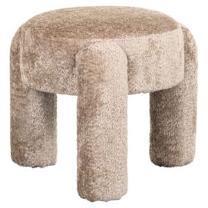 Holly Pouf et repose-pieds en forme de mouton, couleur naturelle.