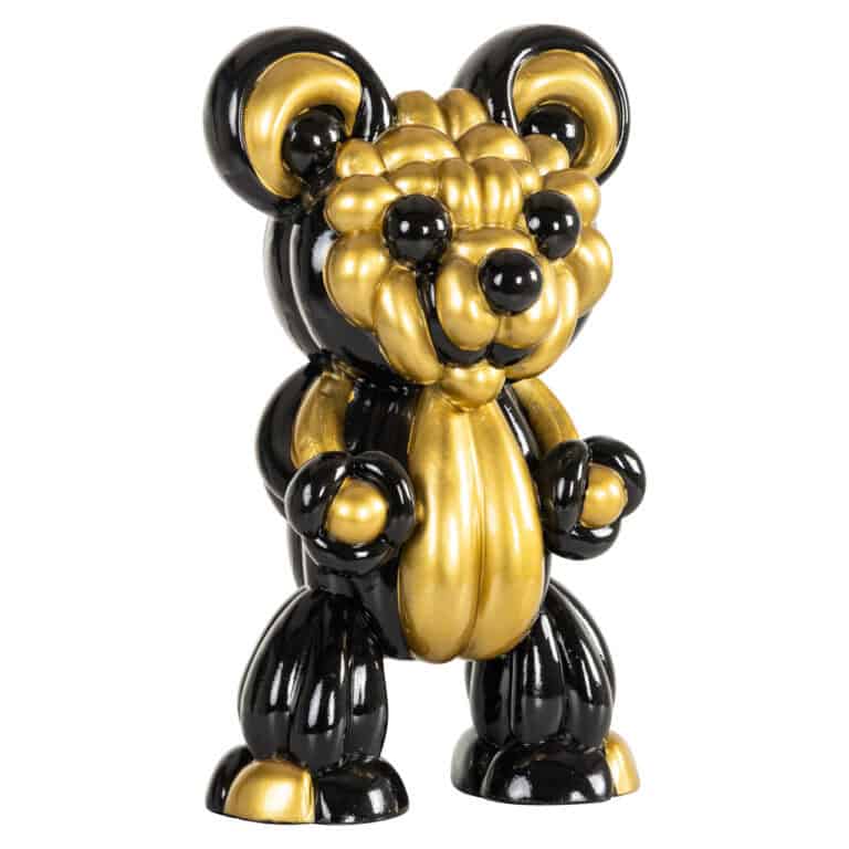 A Silly piece in black and gold, perfect for adding a touch of style to your home.