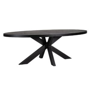 Modern black Watson dining table Watson a unique base.