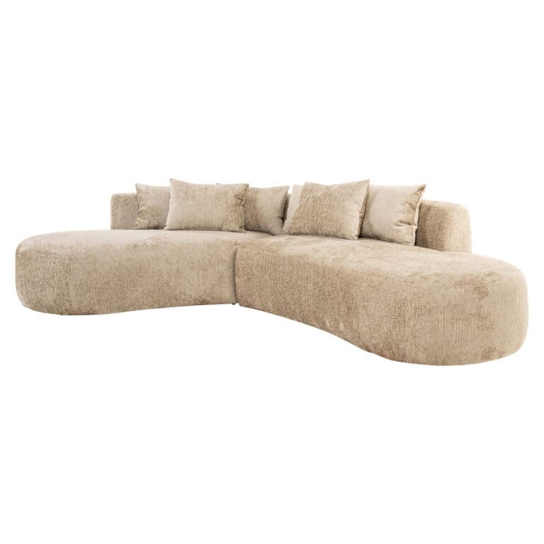 Luxurious beigeCassie  Sofa Cassie multiple cushions, modern design.