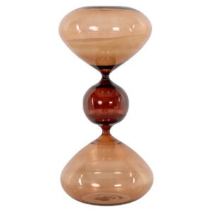 Elba , a decorative glass object made of brown and amber-colored glass.