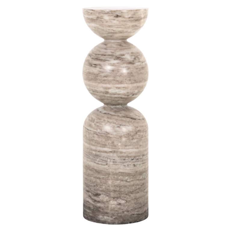 Pilaar Lewis sand, marmeren decoratief object voor interieur.