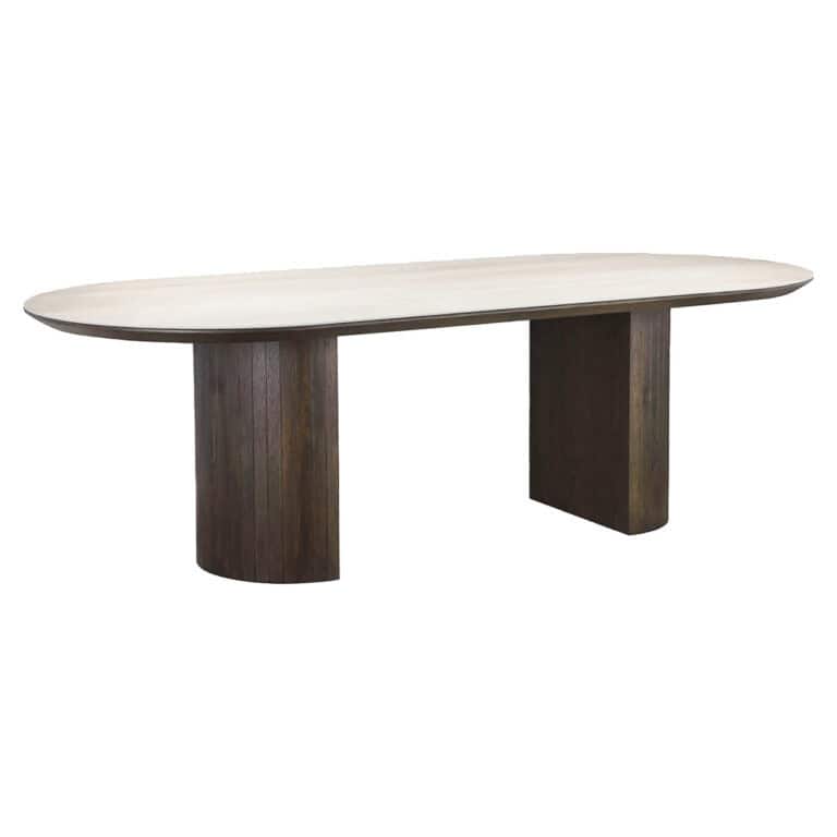 Table à dîner Ritz marron 240 - une Table à dîner e moderne en bois pour la salle à manger.