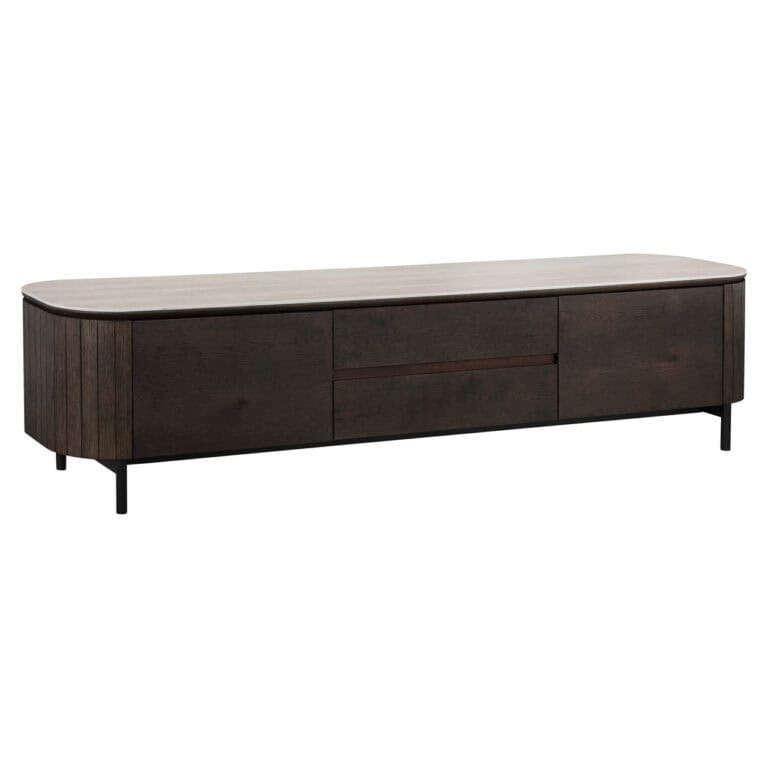 Ritz , ein eleganter brauner TV-Schrank mit modernem Design und großzügigem Stauraum.