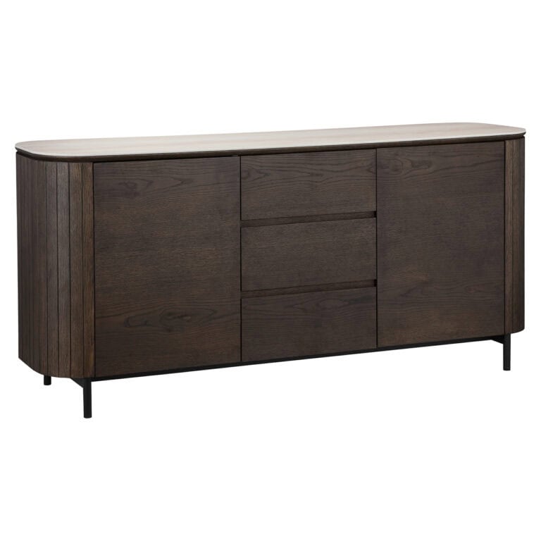 Buffet « Ritz » en bois brun au style moderne.