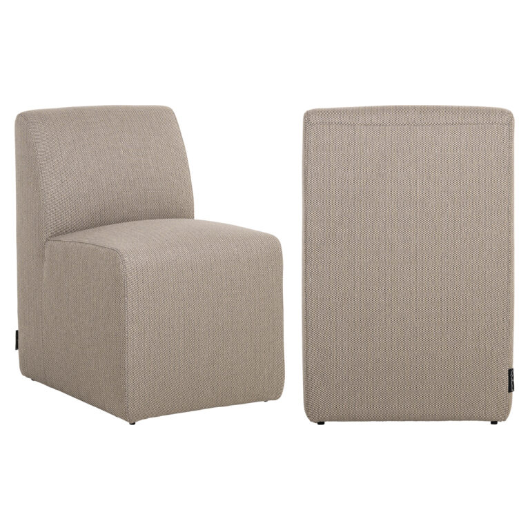 Taupe Riva Outdoor dining chair, comfortable and stylish for outdoor use.