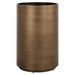 Brushed goudkleurige plantenbak Dira, 50Ø, modern design.