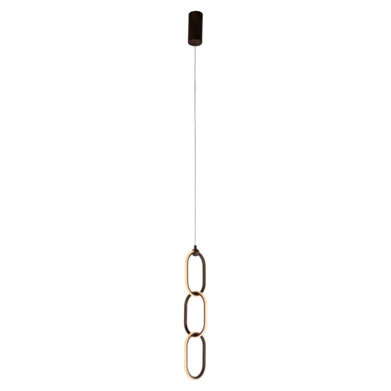 Moderne hanglamp Lacey in bronze met ketting design.