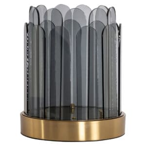 Elegante „ windlicht “ Daisey Smoke, klein, mit Glasdetails zur Innendekoration.