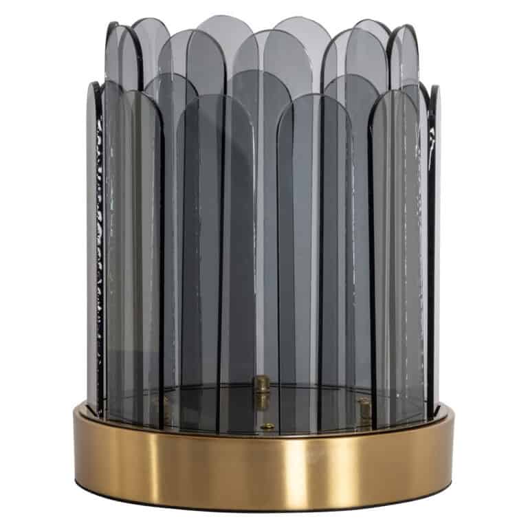 Elegante „ windlicht “ Daisey Smoke, klein, mit Glasdetails zur Innendekoration.
