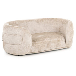 Luxe hondenbed Bingo van Richmond Interiors in beige chenille stof.