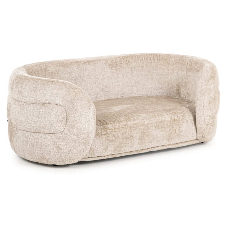 Lit de luxe pour chien Bingo dans clay Colorer avec du tissu chenille.
