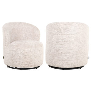 Jackie Lounge Chair in cream, a comfortable and stylish swivel chair for children.