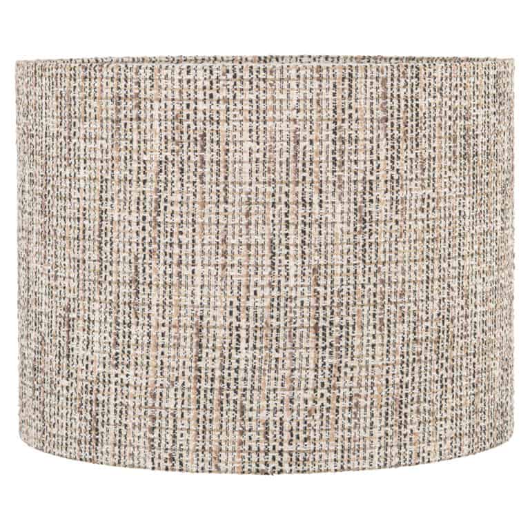 Moderne lampenkap met natuurlijke textuur en neutrale kleuren.