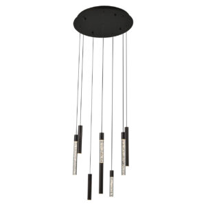 Suspension moderne Oxley finition bronze, avec éclairage LED.