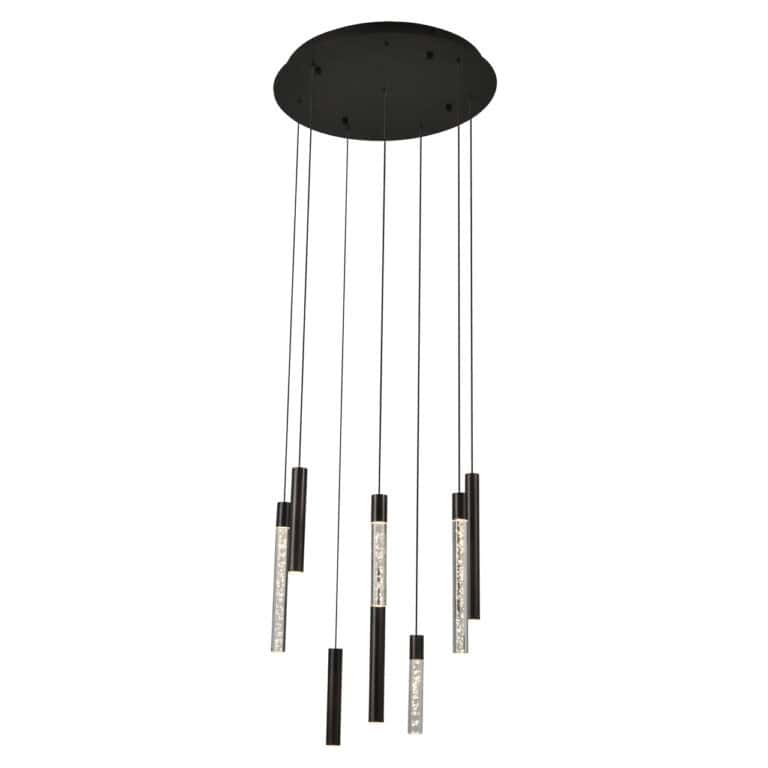 Moderne hanglamp Oxley in bronzen afwerking met LED-licht.