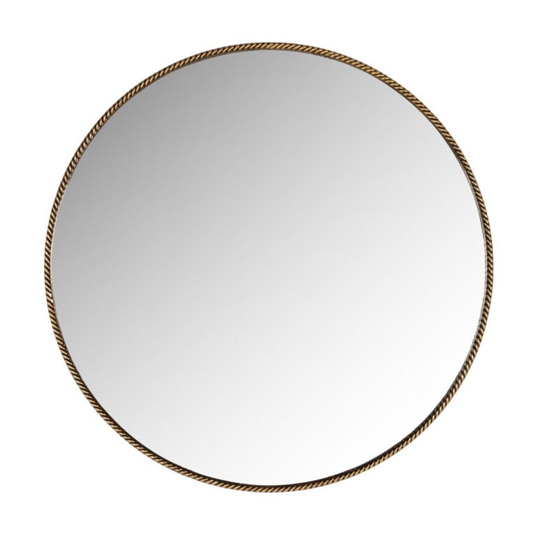 Gouden ronde spiegel Lavinia 70Ø voor moderne interieurdecoratie.