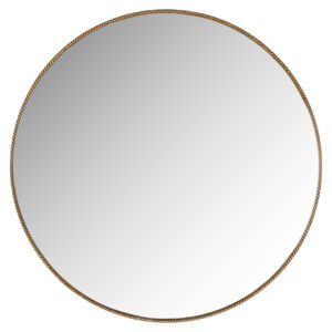 Miroir rond doré Miroir 90 cm de diamètre pour la décoration d'intérieur.