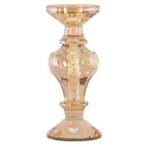 Bougeoir Dilan Petit objet décoratif en ambre, élégant, pour la décoration d'intérieur.