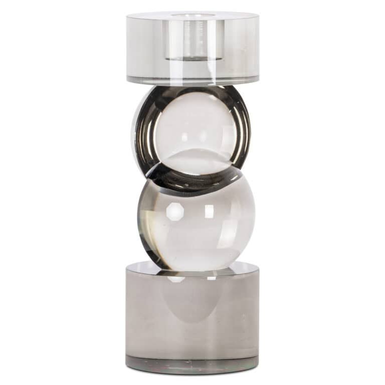 Moderne glazen kandelaar Jennyl Grey Large voor stijlvolle verlichting.