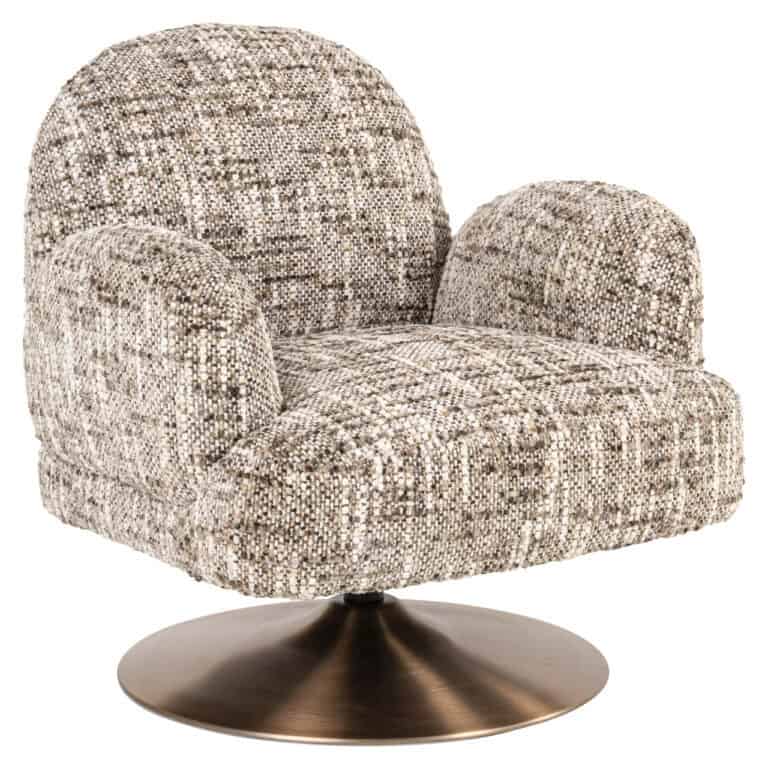 Fauteuil pivotant Kagney marron Chaise avec un rembourrage confortable.