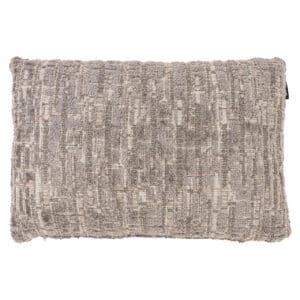 Coussin e de luxe couleur greige à motifs géométriques pour la décoration d'intérieur.