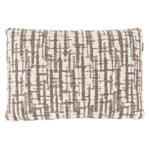 Oliv Cream Cushion , with a geometric pattern for interior decor.