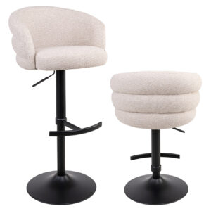 Moderne barstoel Nikki biscotti met draaifunctie en comfortabele bekleding.