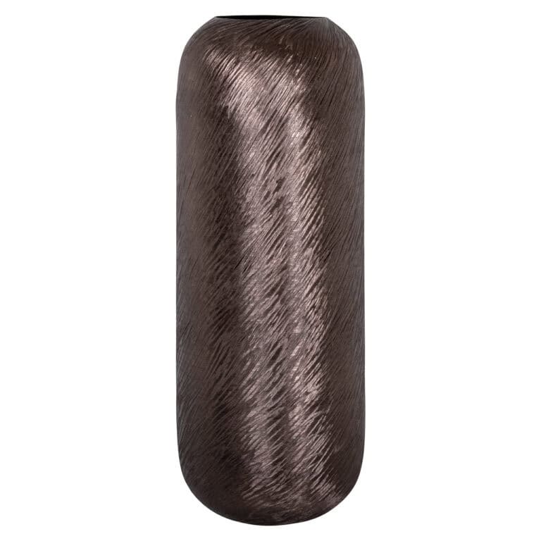 Decoratieve vaas in smoke kleur, modern design, grote interieuraccessoire.